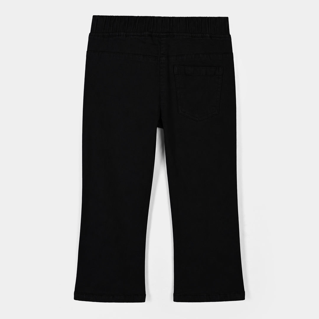 Girls Lycra Jersey Jegging Sable-BLACK