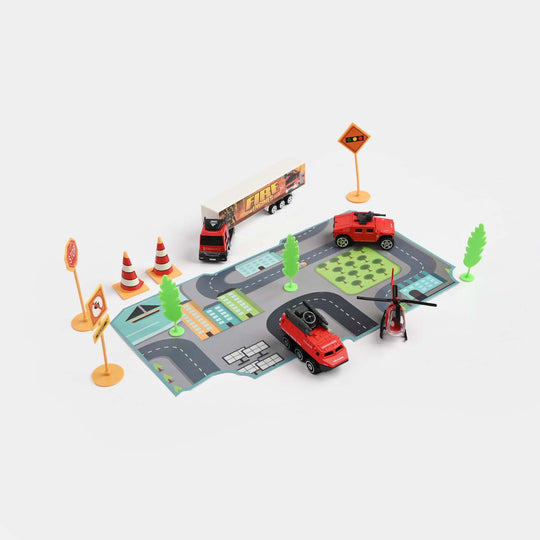 Die-Cast Metal Vehicle Garage Set
