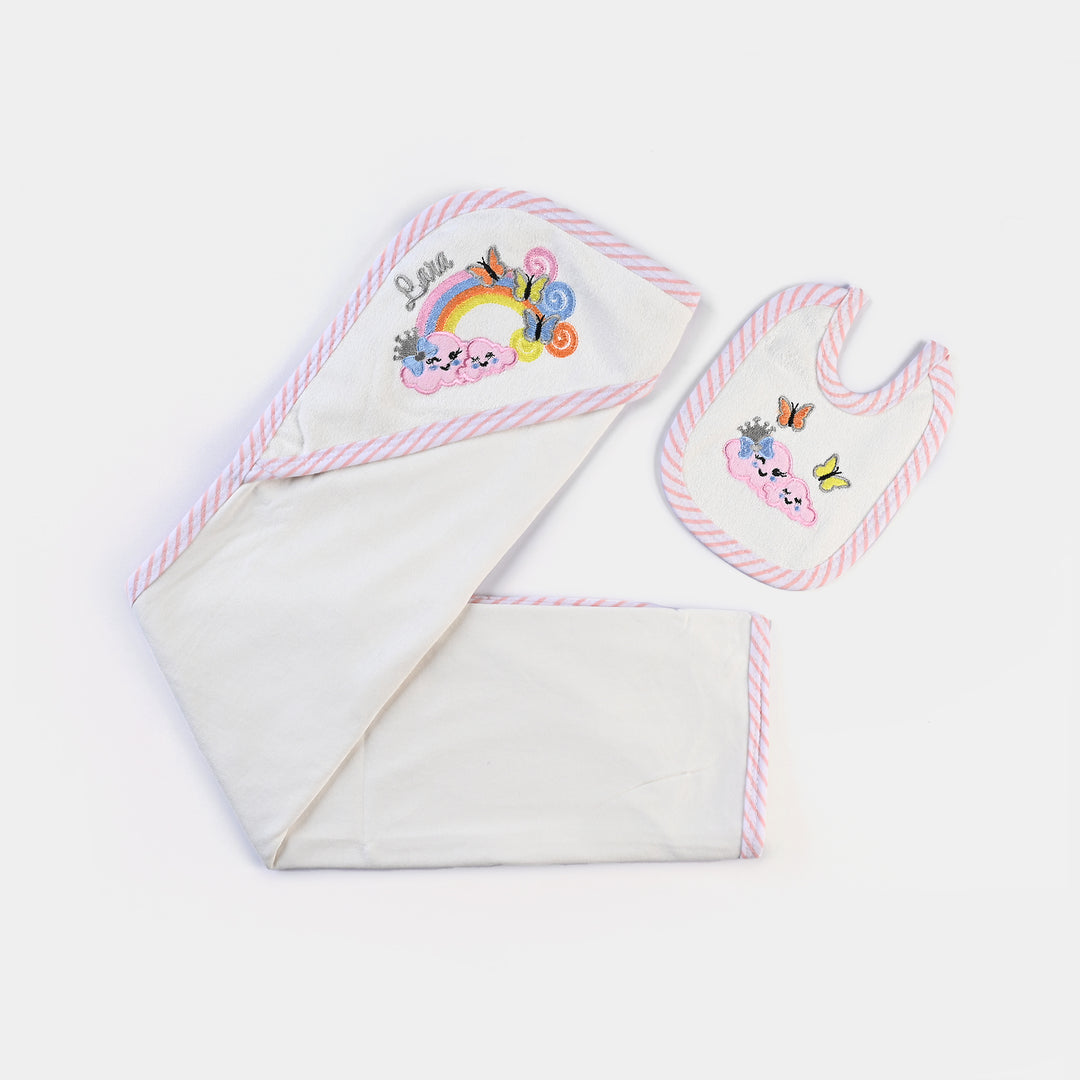 Baby 2Pcs Set Bath Towel + Bib