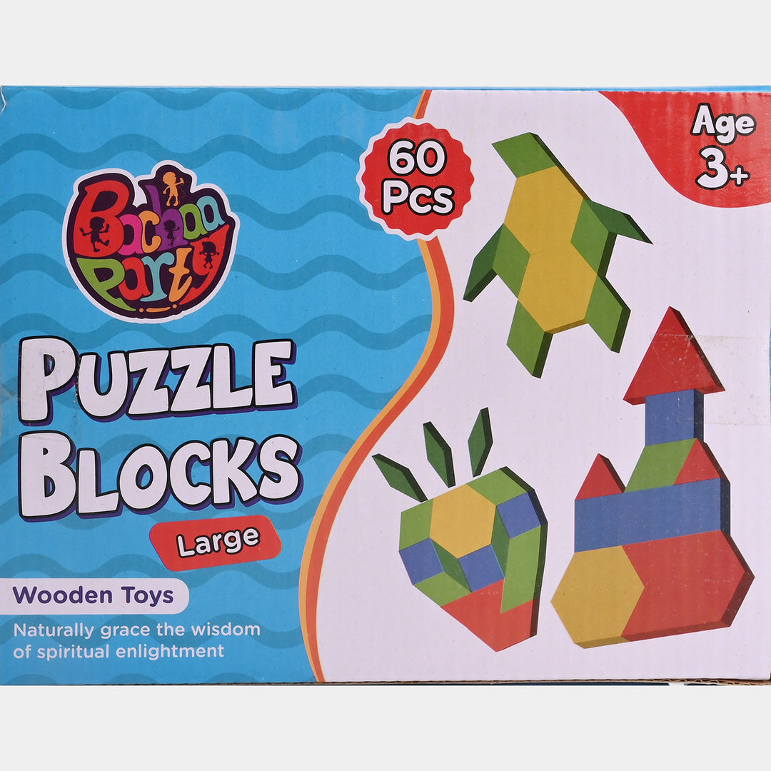 Puzzle Blocks 60Pcs Wooden Set