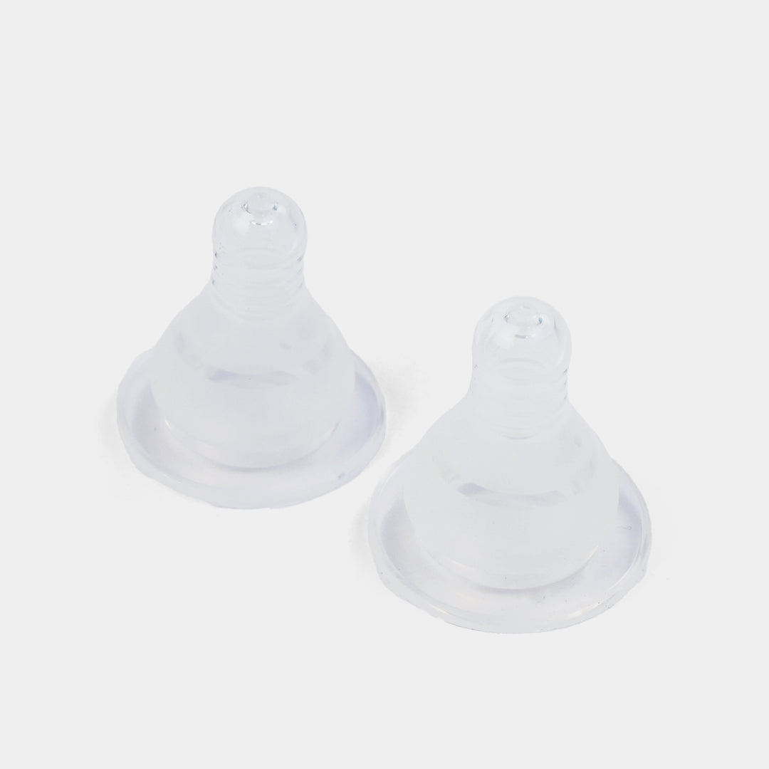 Regular-Neck Silicone Nipples (L) – Pack of 2