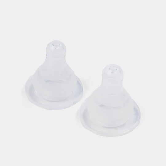 Regular-Neck Silicone Nipples (L) – Pack of 2