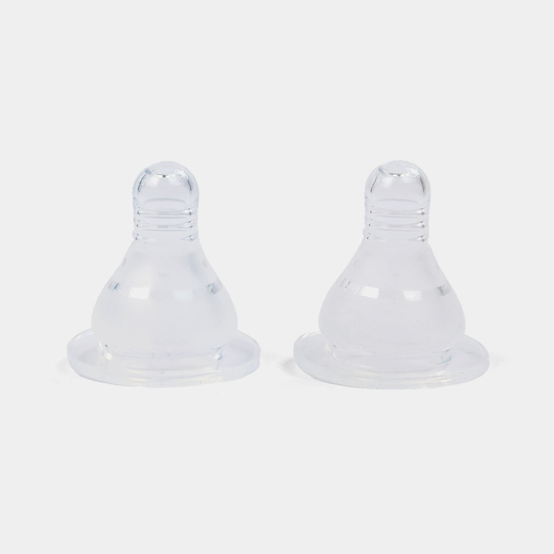 Regular-Neck Silicone Nipples (L) – Pack of 2