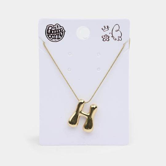Necklace & Alphabet Pendant for Girls