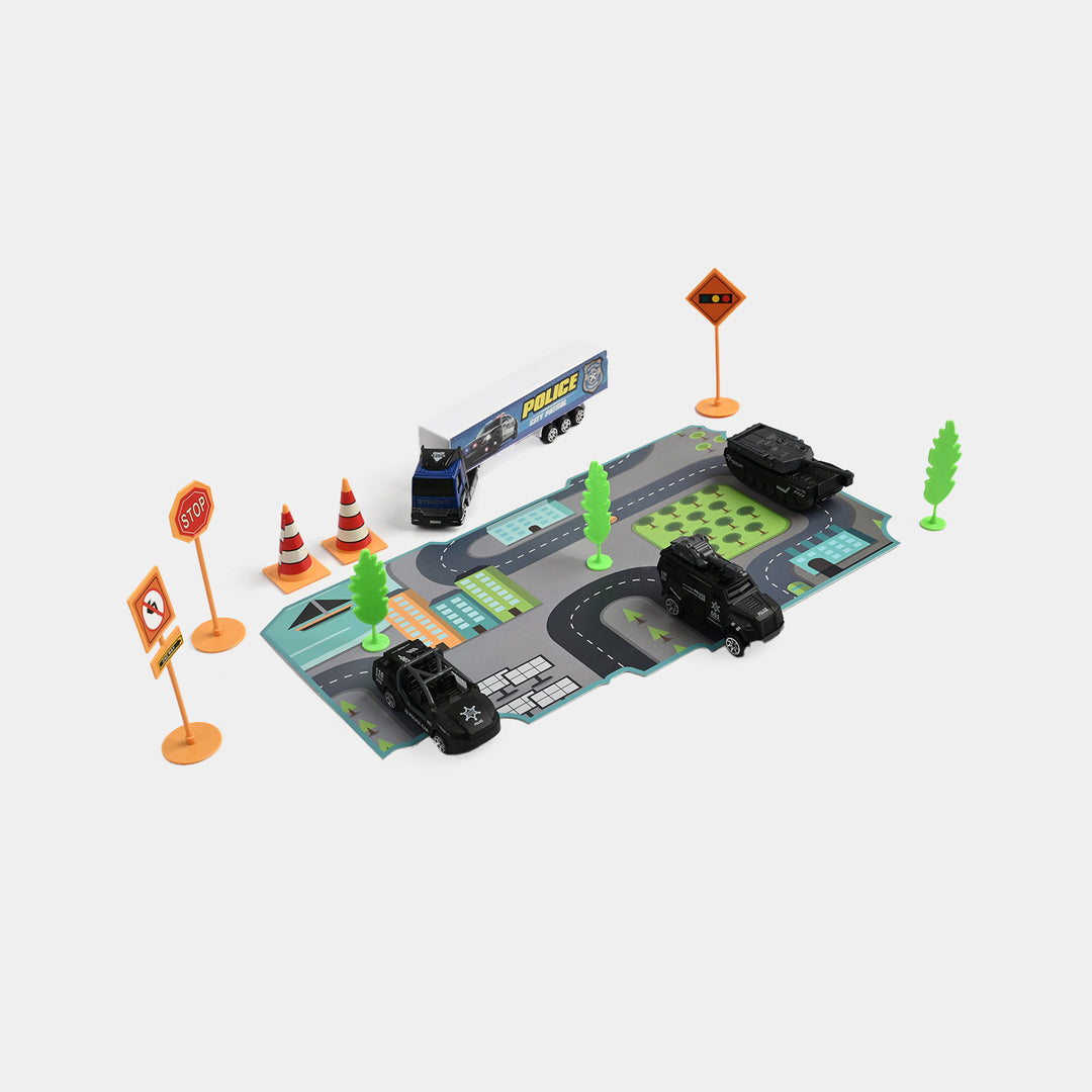 Die-Cast Metal Vehicle Garage Set