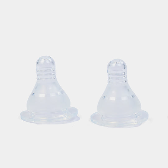 Regular-Neck Silicone Nipples (S) – Pack of 2