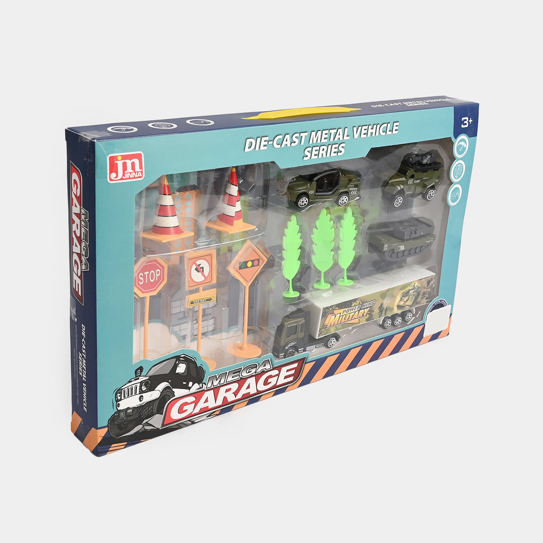 Die-Cast Metal Vehicle Garage Set
