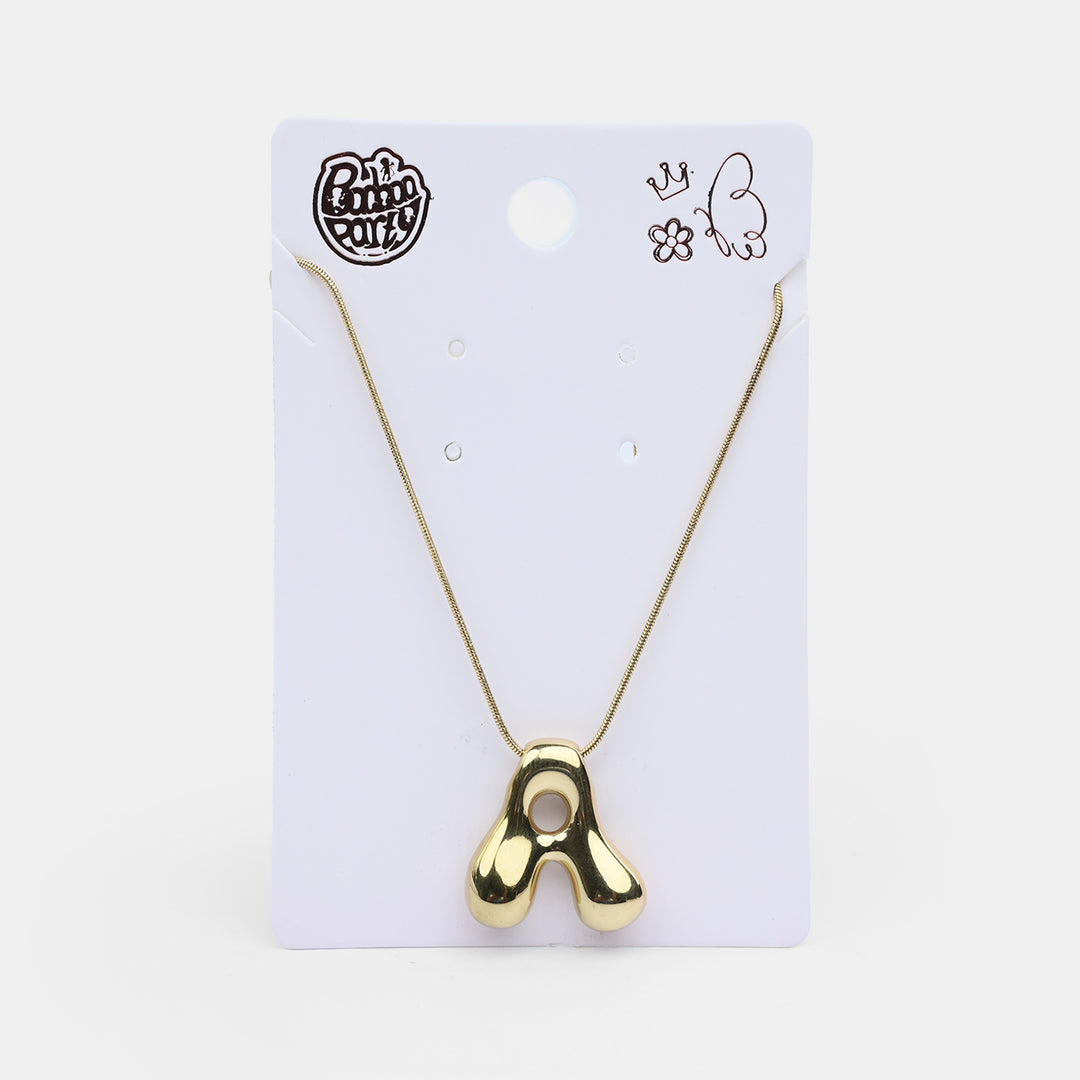 Necklace & Alphabet Pendant for Girls