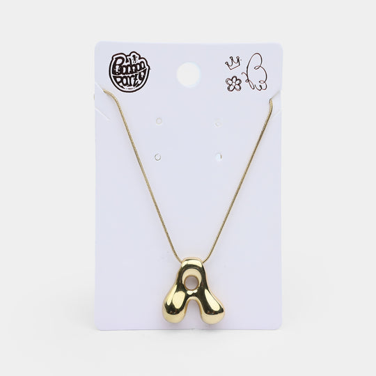 Necklace & Alphabet Pendant for Girls