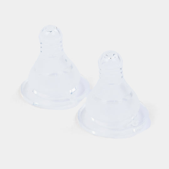 Regular-Neck Silicone Nipples (M) – Pack of 2