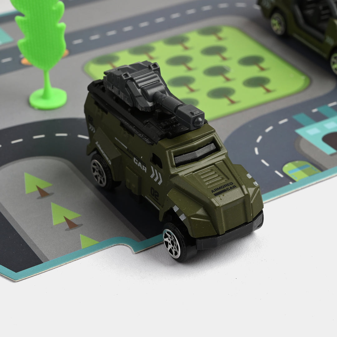 Die-Cast Metal Vehicle Garage Set