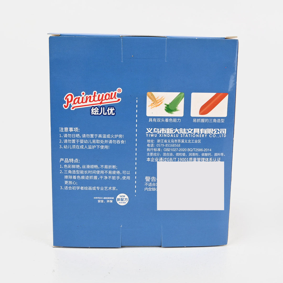 Triangle Plastic Crayons – 24 Colors | Safe & Easy-Grip for Kids