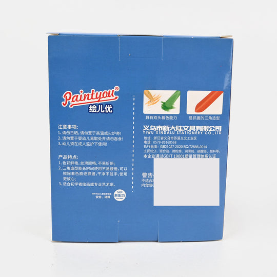 Triangle Plastic Crayons – 24 Colors | Safe & Easy-Grip for Kids