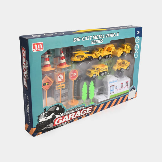 Die-Cast Metal Vehicle Garage Set