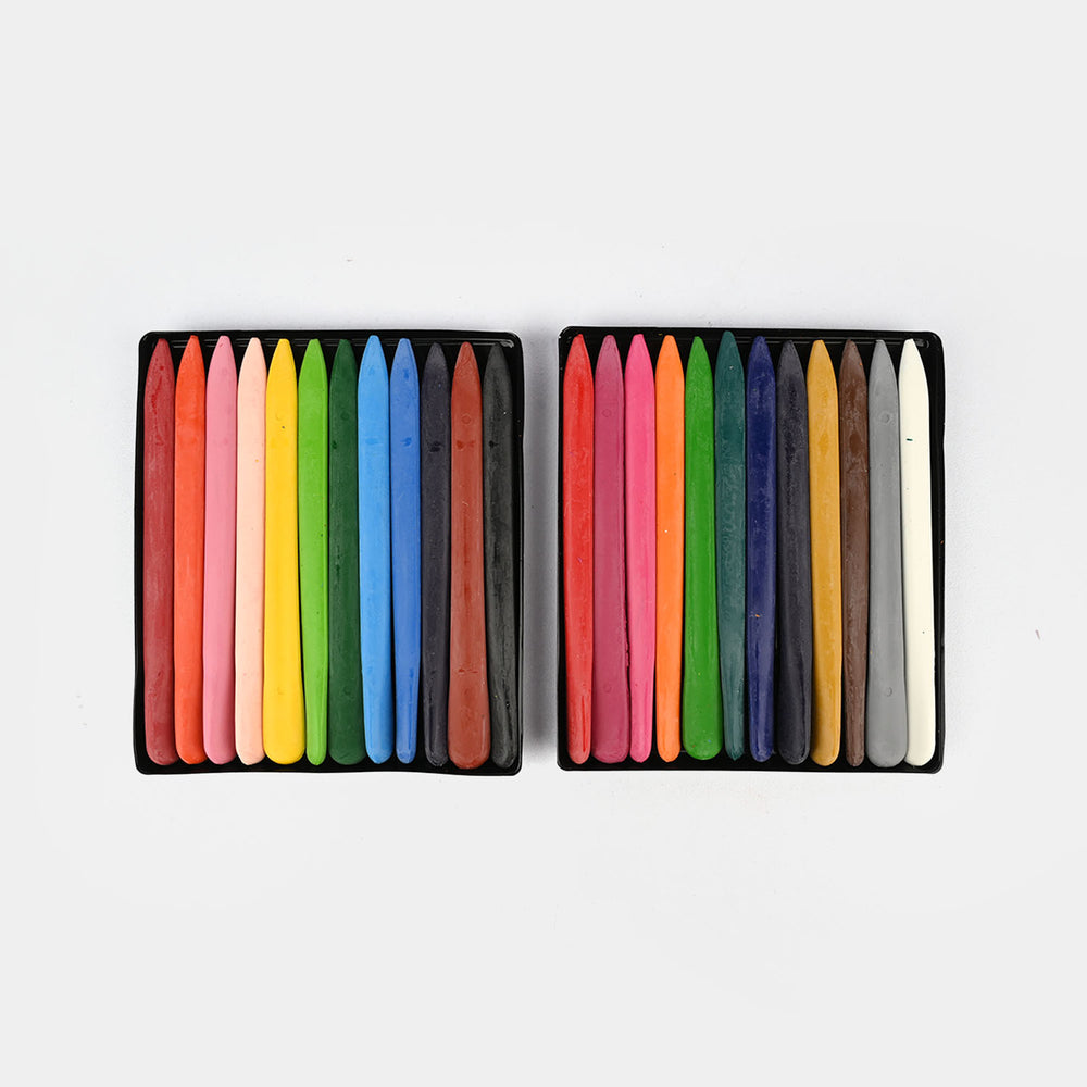 Triangle Plastic Crayons – 24 Colors | Safe & Easy-Grip for Kids