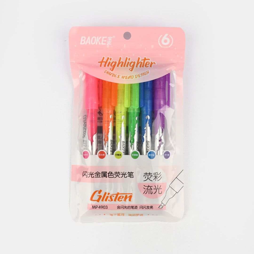 Double-Head Highlighter Set – 6 Pcs