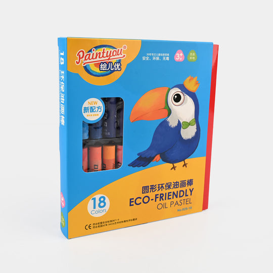 Eco-Friendly Oil Pastels – 18 Vibrant Colors
