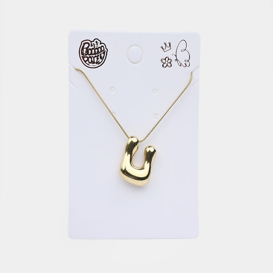 Necklace & Alphabet Pendant for Girls