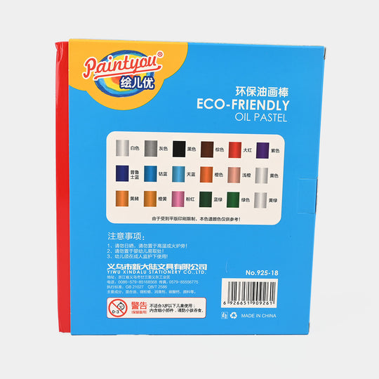 Eco-Friendly Oil Pastels – 18 Vibrant Colors