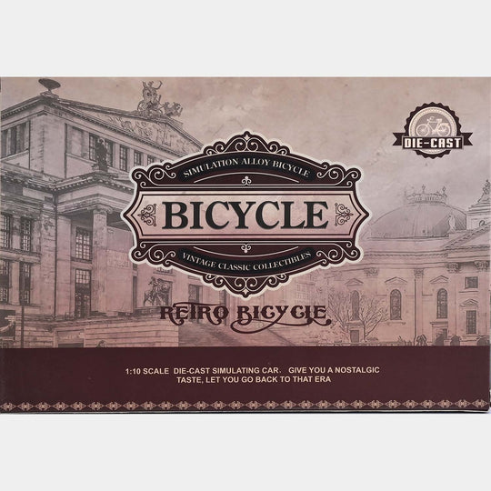 1:10 Scale Diecast Metal Model Retro Bicycle Toy