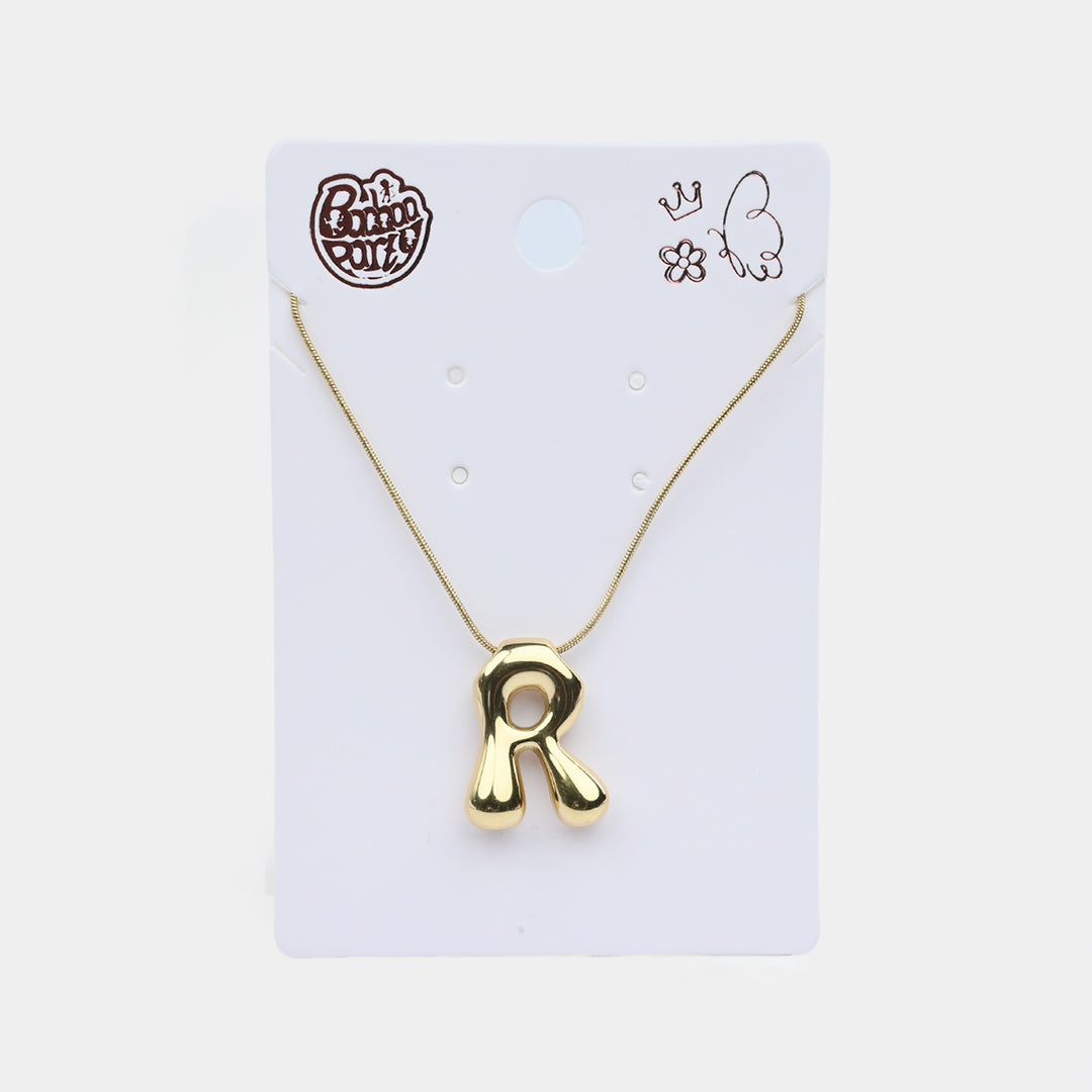 Necklace & Alphabet Pendant for Girls
