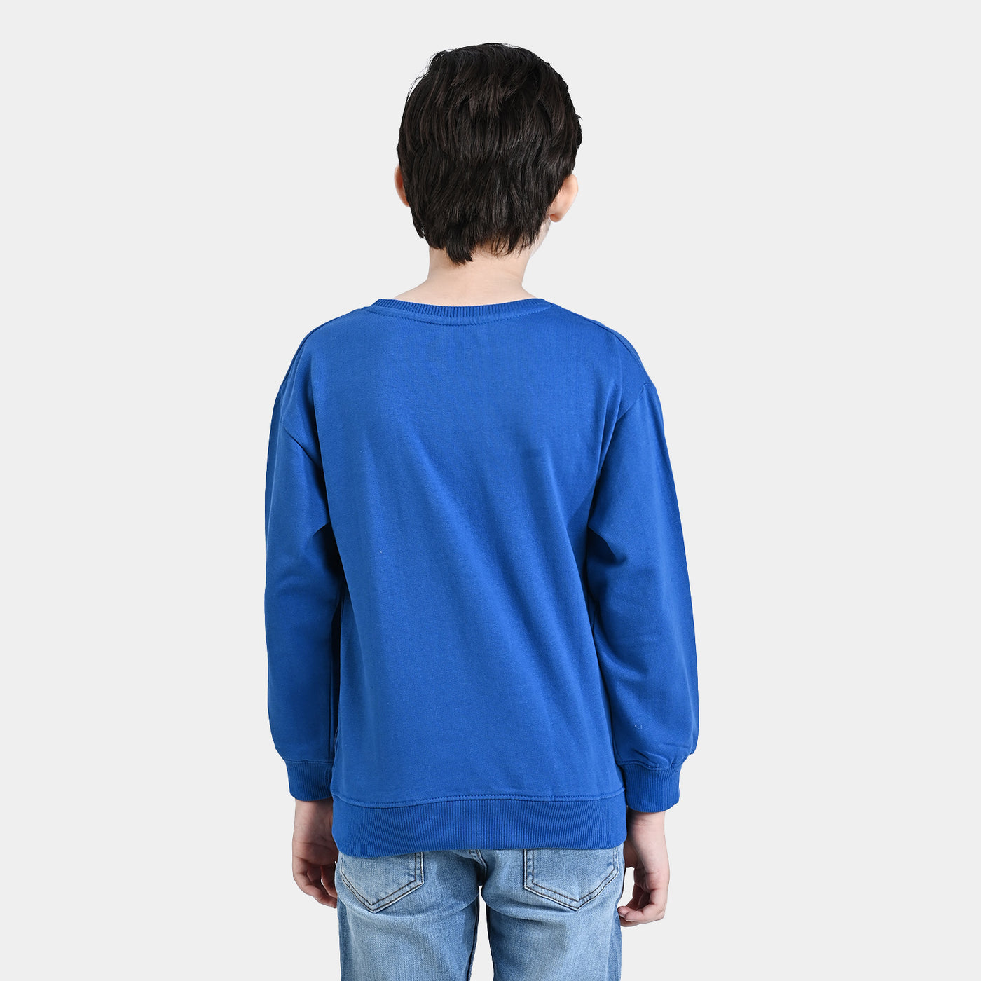 Boys Cotton Terry Sweatshirt Basket Ball Champs-Blue