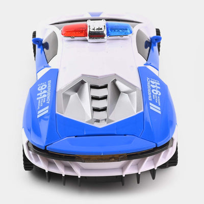 Electric Police Car With Light & Music For Kids