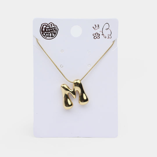 Necklace & Alphabet Pendant for Girls