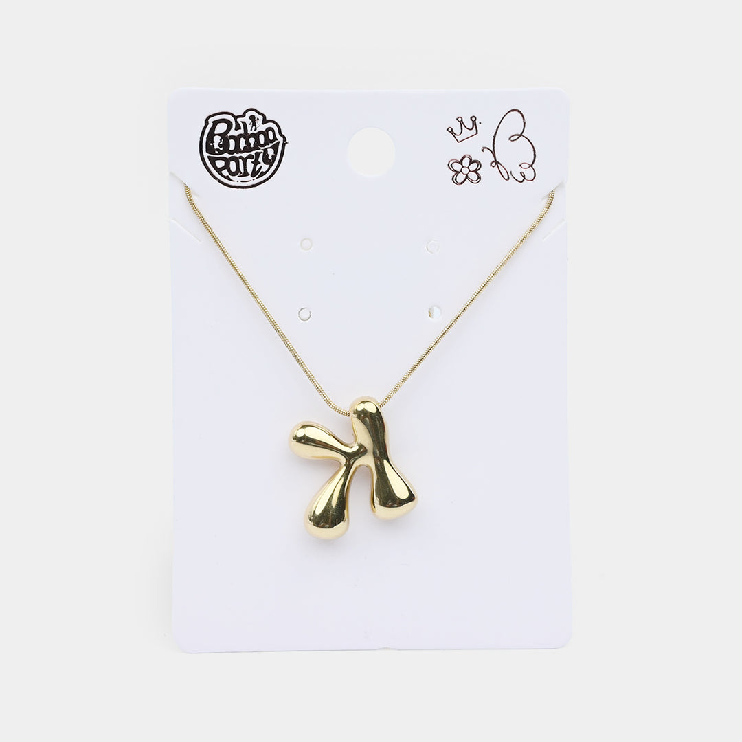 Necklace & Alphabet Pendant for Girls