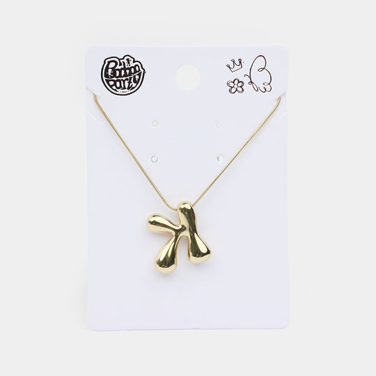 Necklace & Alphabet Pendant for Girls