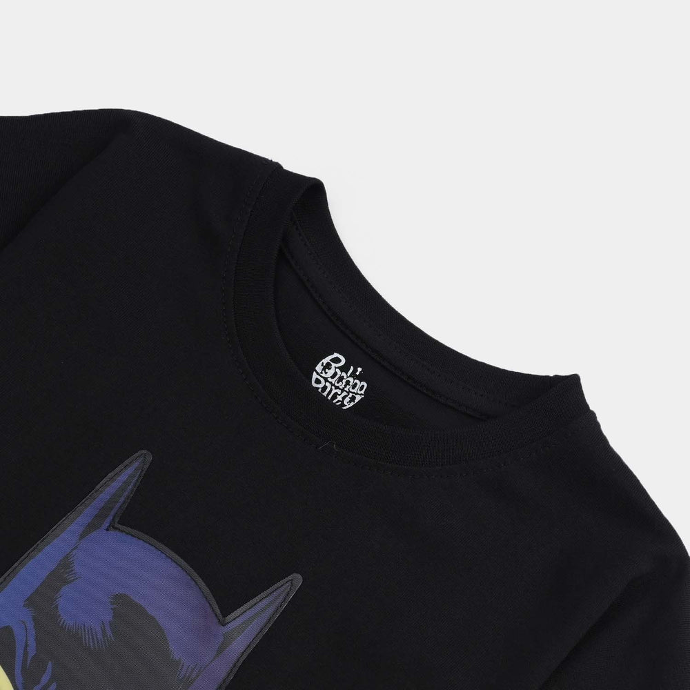 Boys Cotton Jersey T-Shirt H/S-Jet Black