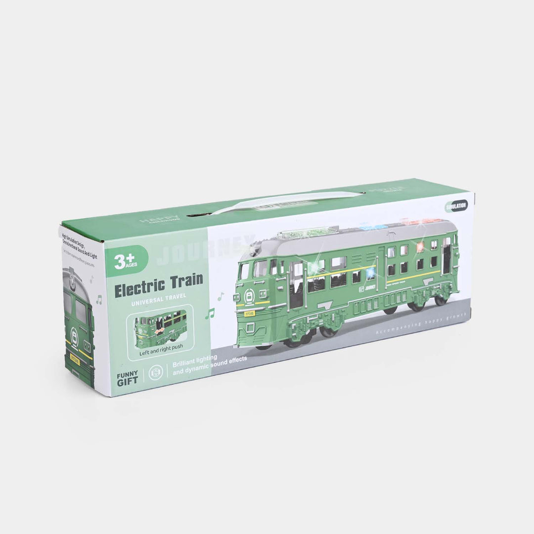 Simulation Green Double-headed Train with Lights & Music