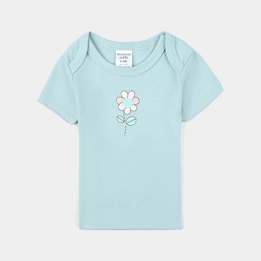 Infant Girls Cotton Set-Mint/White