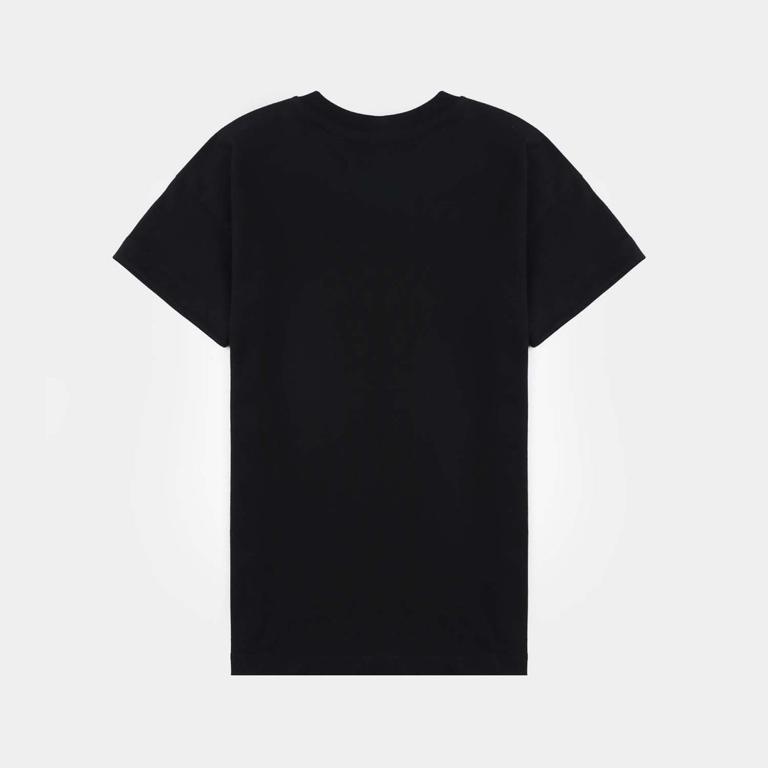 Boys Cotton Jersey T-Shirt H/S-Jet Black