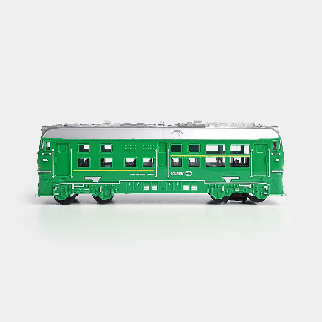 Simulation Green Double-headed Train with Lights & Music