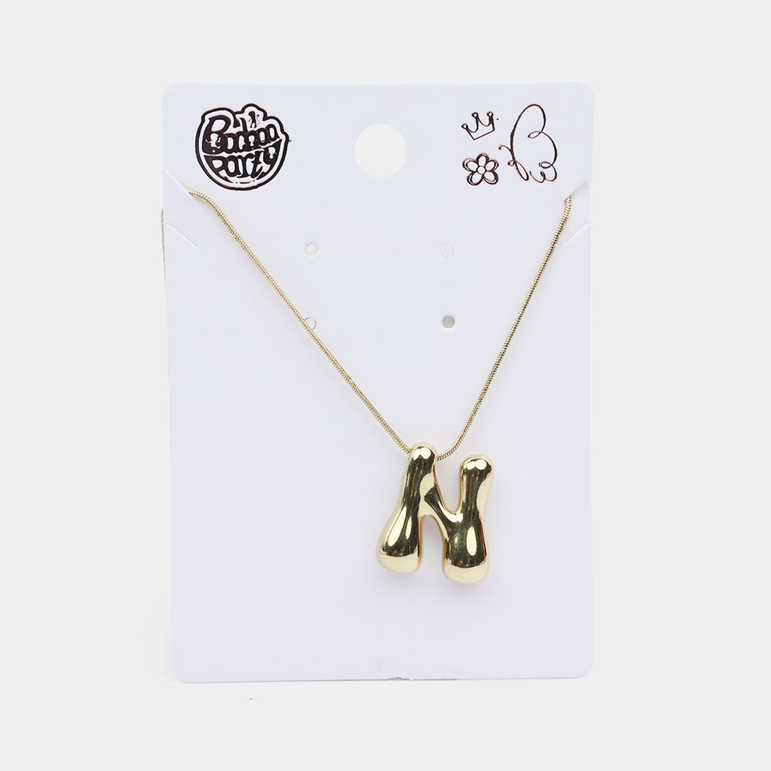 Necklace & Alphabet Pendant for Girls