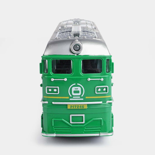 Simulation Green Double-headed Train with Lights & Music