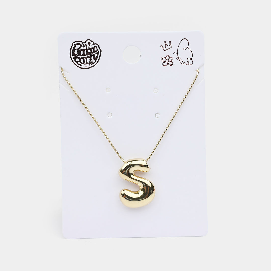Necklace & Alphabet Pendant for Girls
