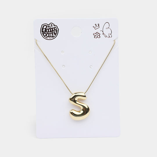 Necklace & Alphabet Pendant for Girls