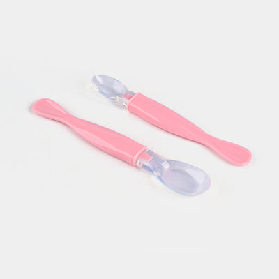 Baby Silicon Spoon 2PCs | Pink