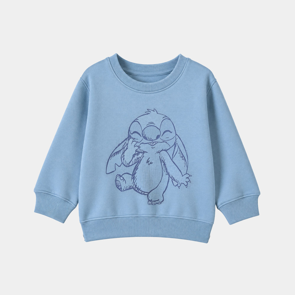 Girls Fleece 2 Piece Suit Stitch-Blue.Fog