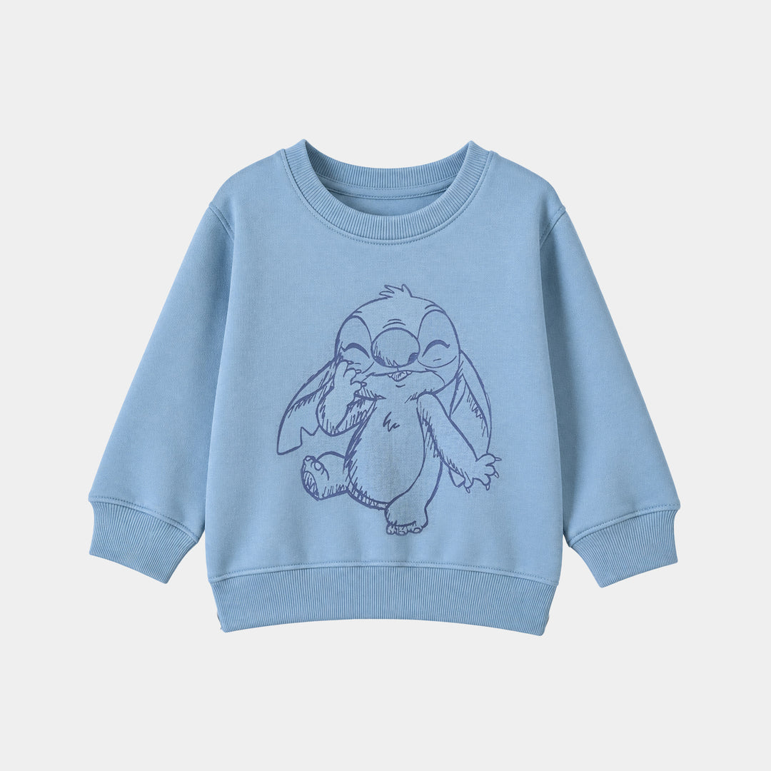 Girls Fleece 2 Piece Suit Stitch-Blue.Fog