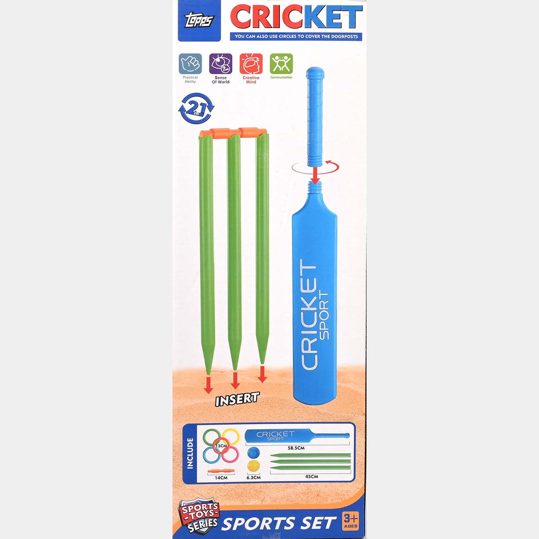 2 IN 1 Cricket Play Game Set For Kids
