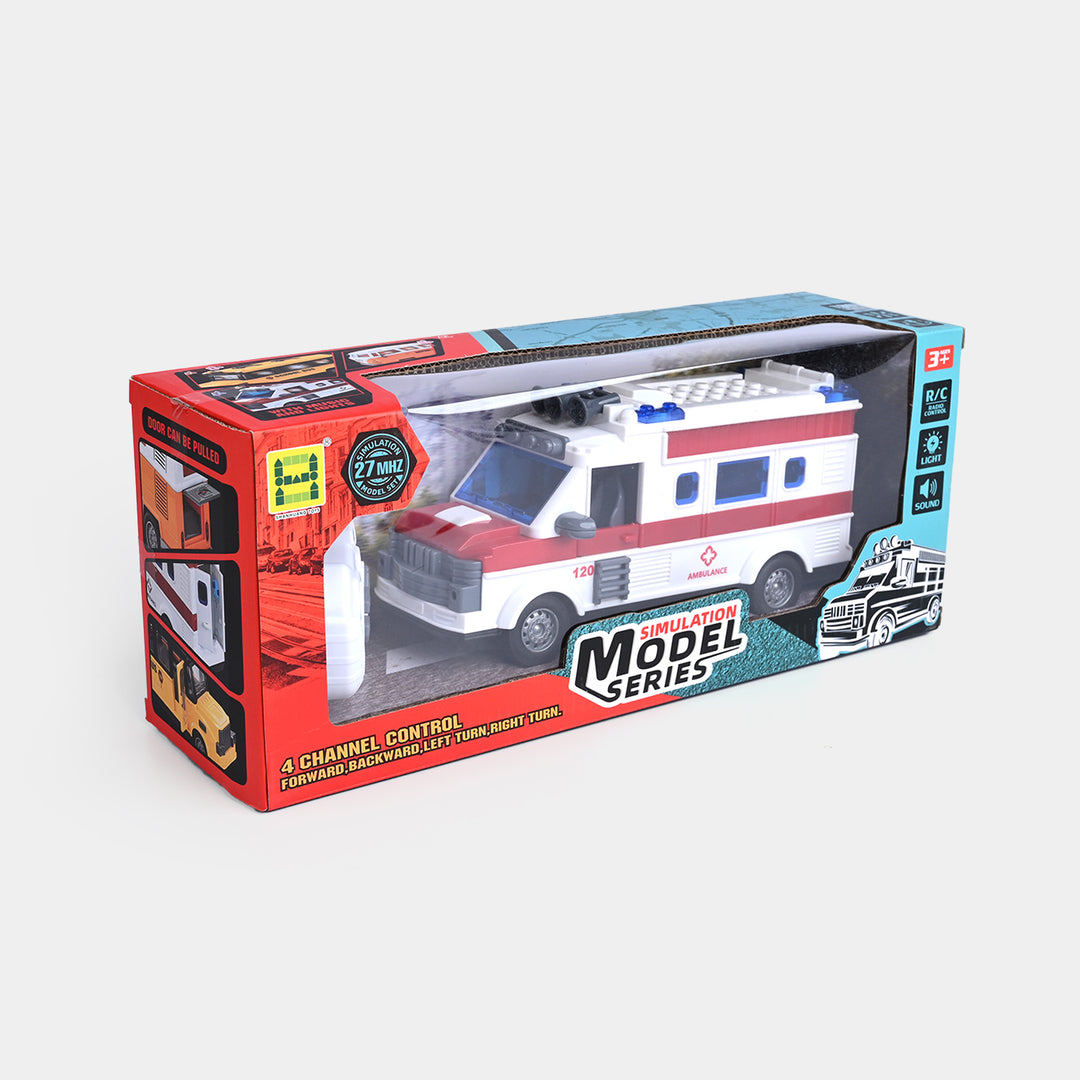 Remote-Controlled Vehicle Ambulance Toy For Kids