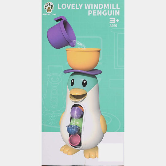 Lovely Windmill Penguin Bath Toy