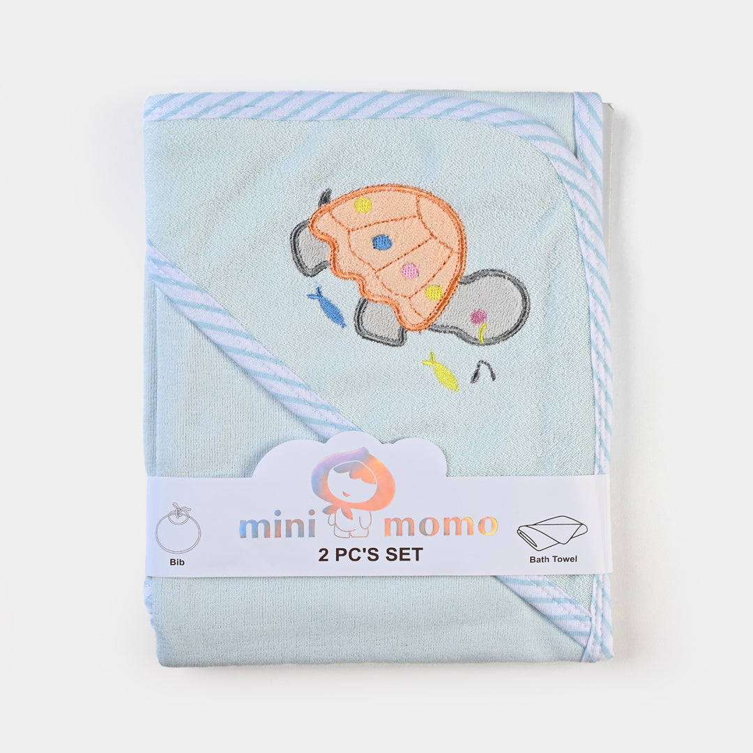 Baby 2Pcs Set Bath Towel + Bib