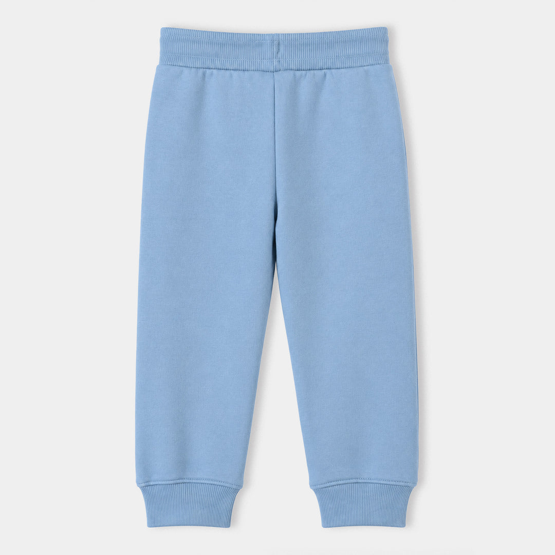 Girls Fleece 2 Piece Suit Stitch-Blue.Fog