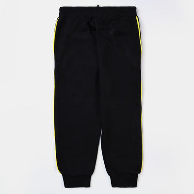 Boys Jersey/Terry 2 Piece Suit-Jet Black