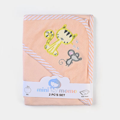 Baby 2Pcs Set Bath Towel + Bib