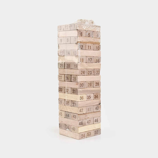 Jenga Game with Wooden Blocks, Stacking Tower Game | 54PCS